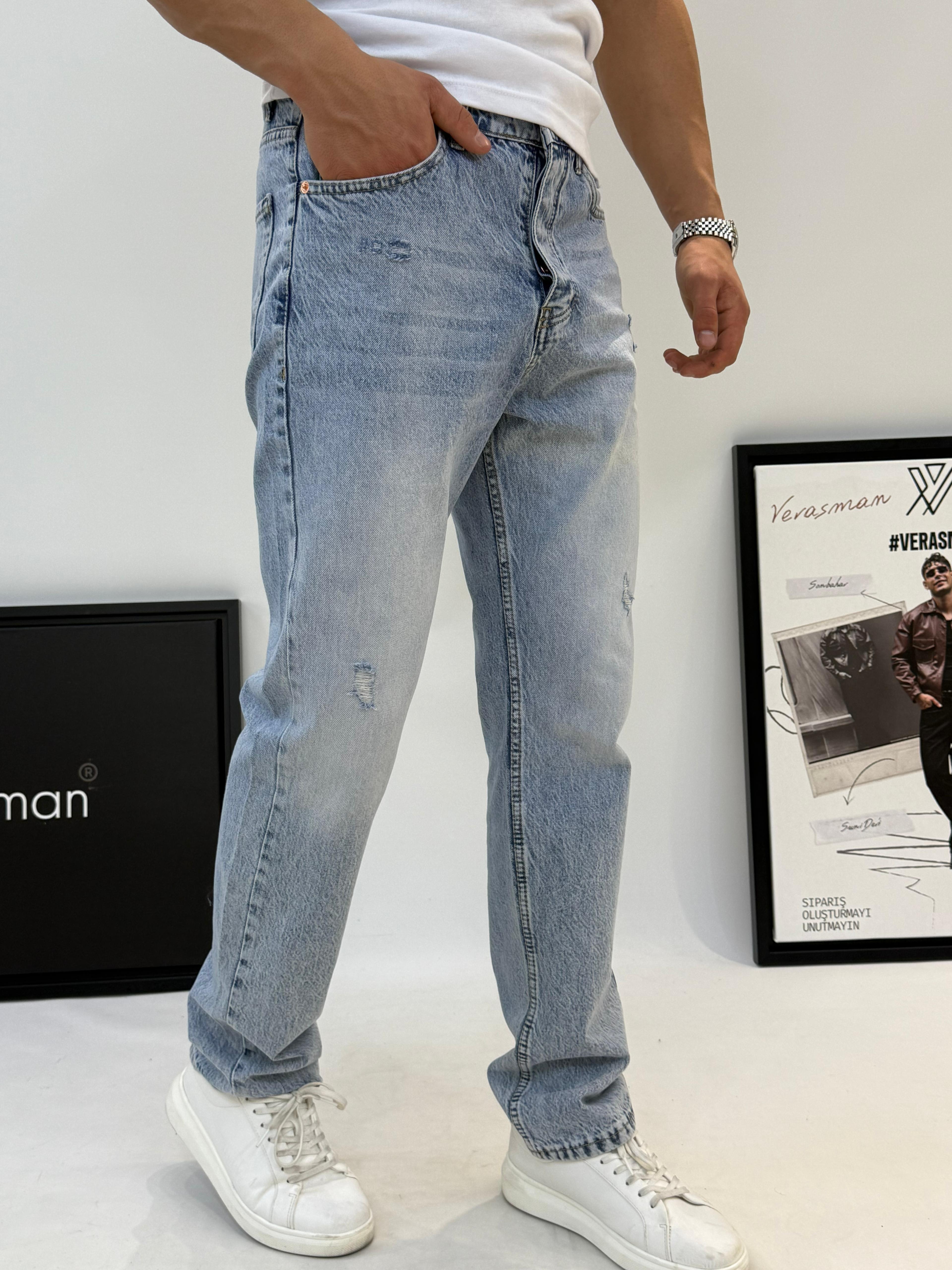 WE11 REGULAR KESİM MAVİ JEAN