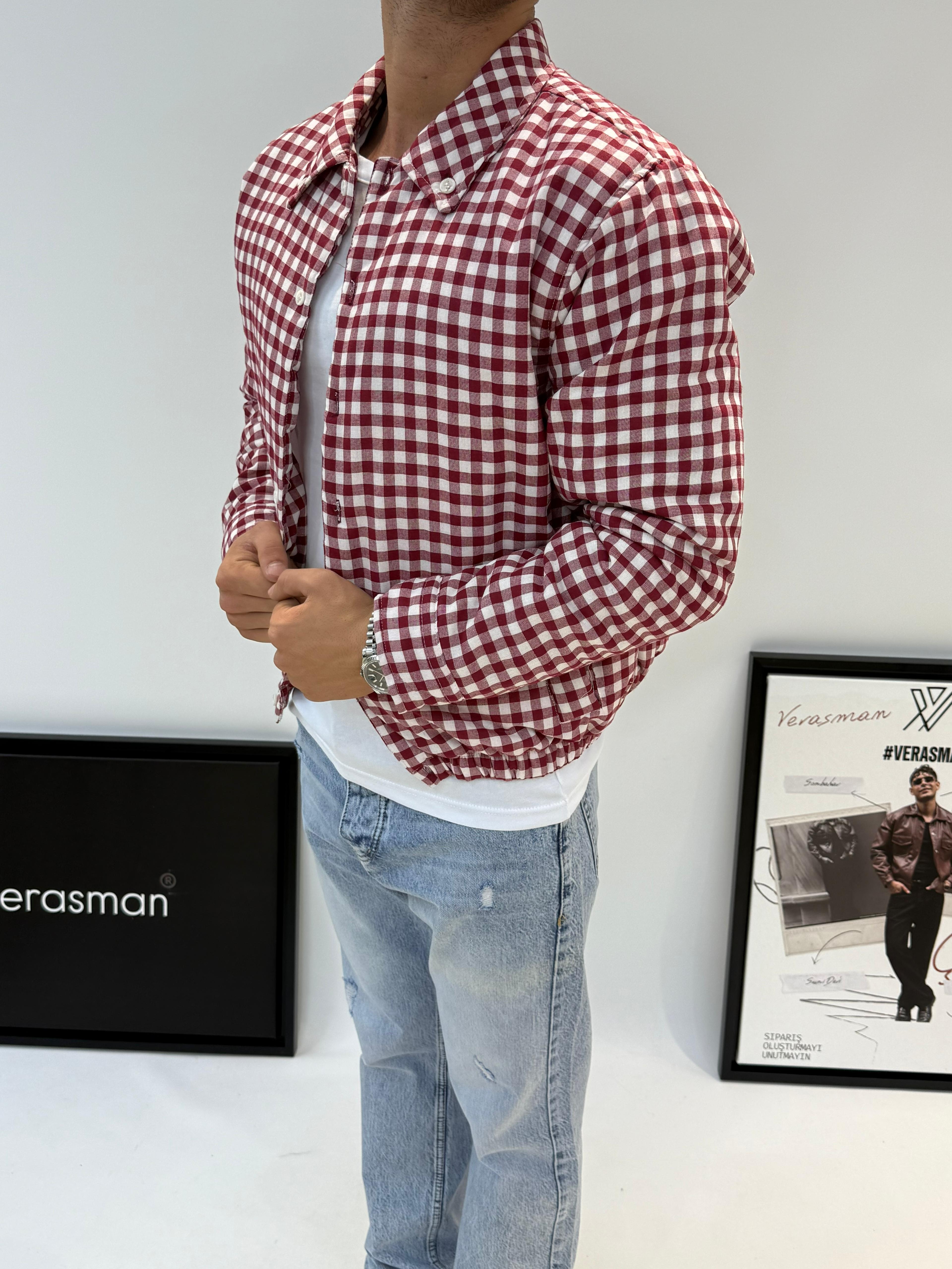 MARRAKECH KARELİ KIRMIZI ÇEKET