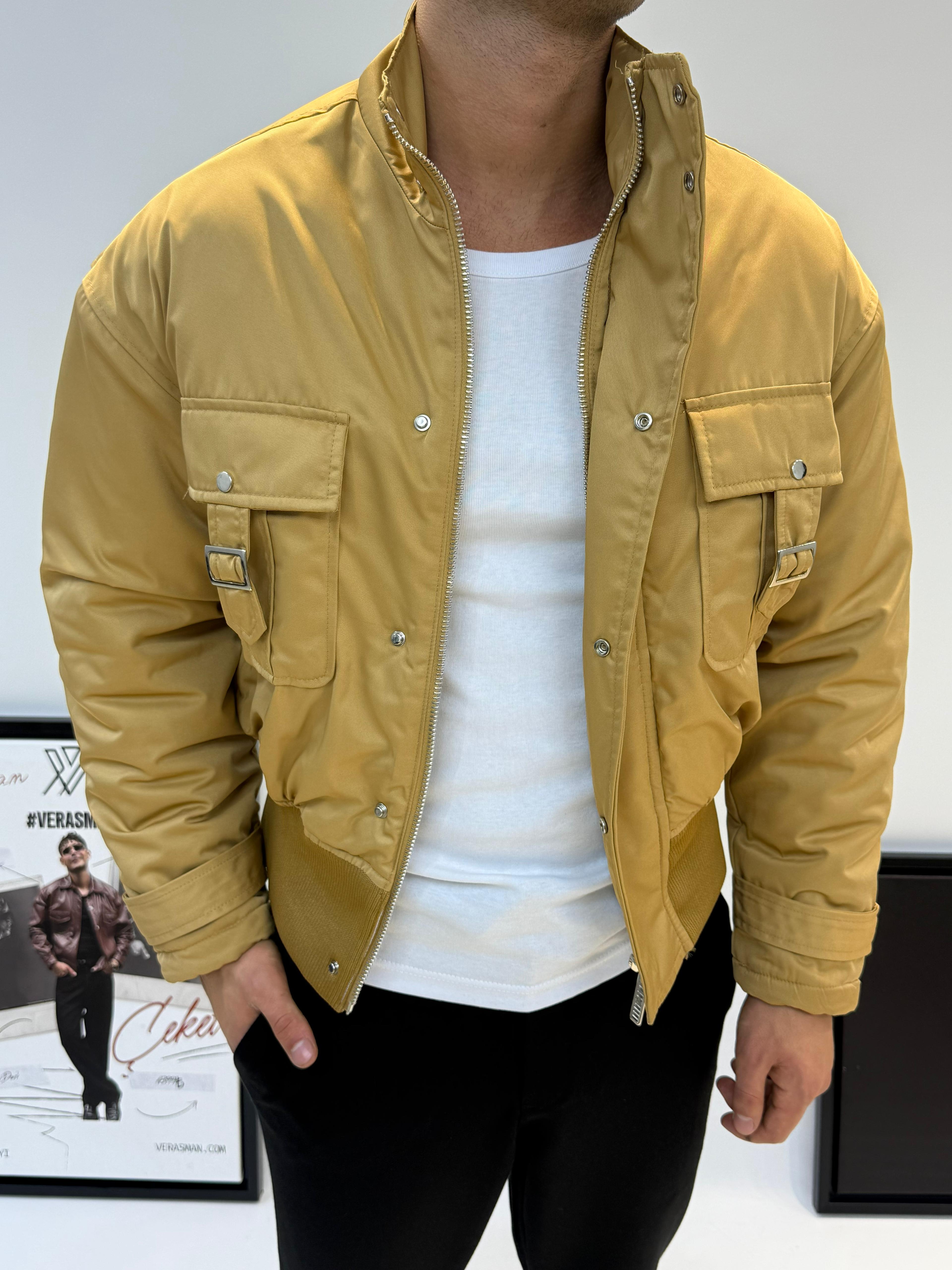 GİESTO BOMBER ÇEKET SARI
