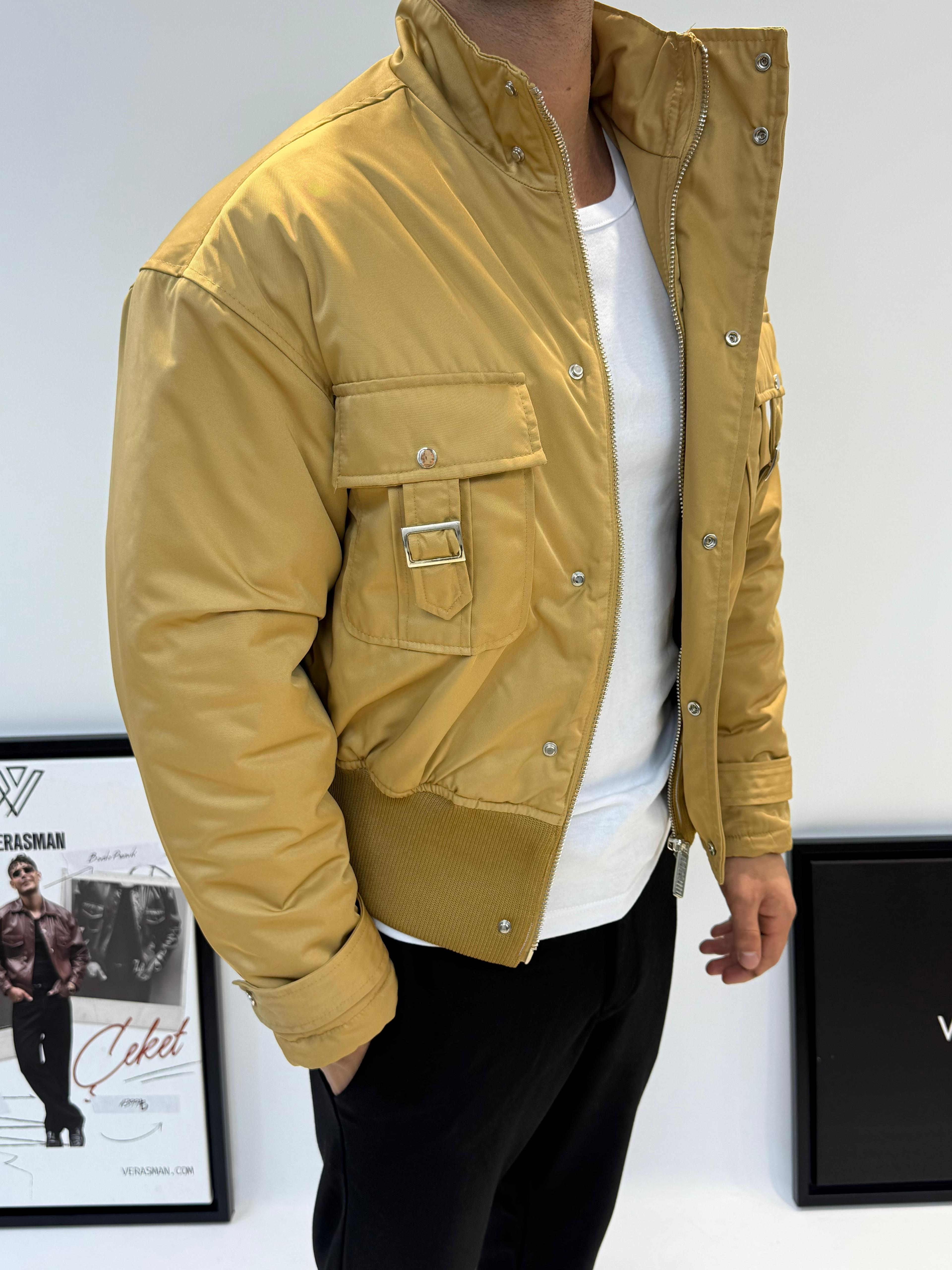 GİESTO BOMBER ÇEKET SARI