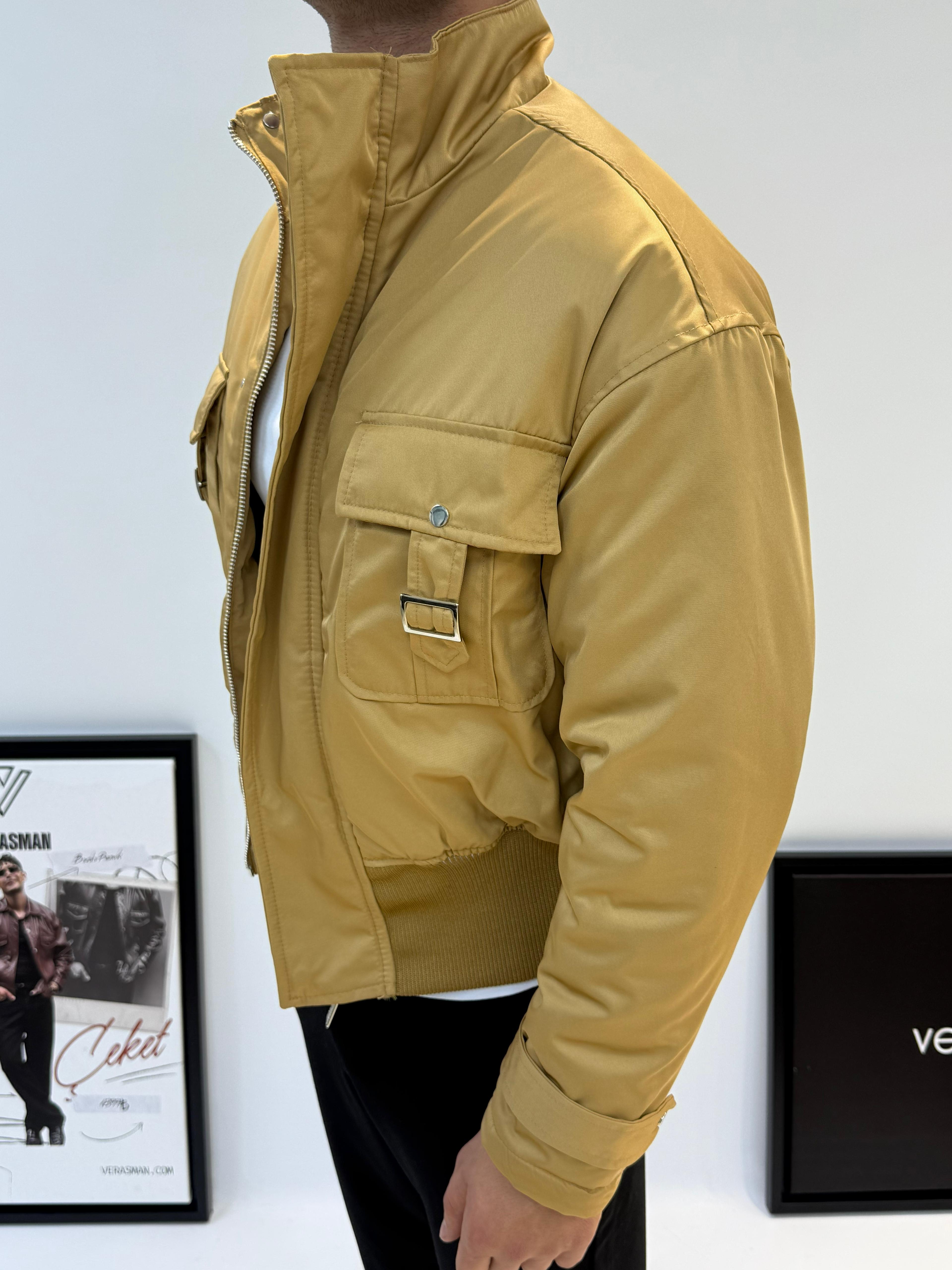 GİESTO BOMBER ÇEKET SARI