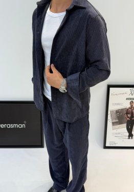 2512 OVERSİZE KADİFE TAKIM LACİVERT