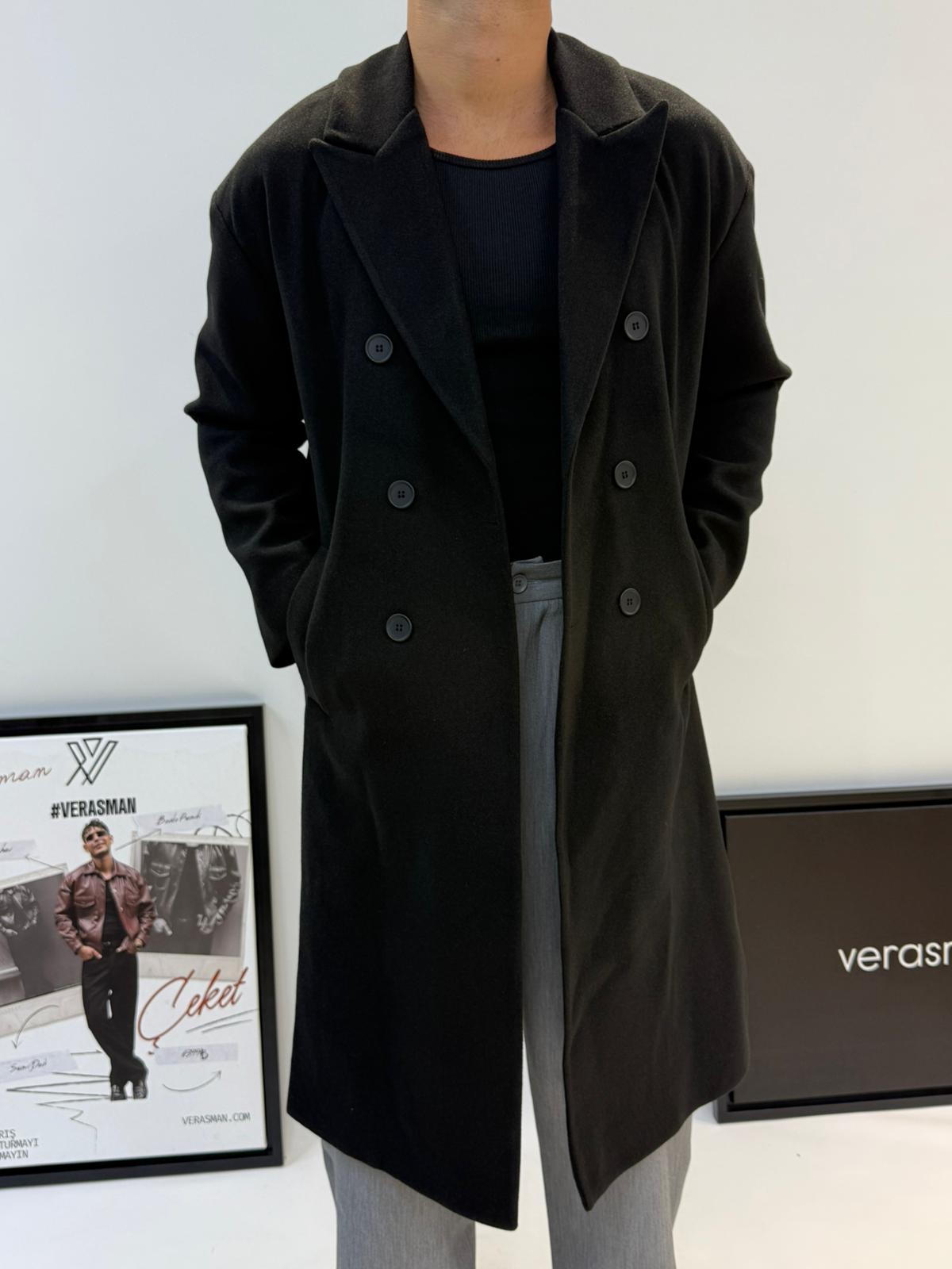 EKSİ1 SİYAH RELAX FİT KABAN