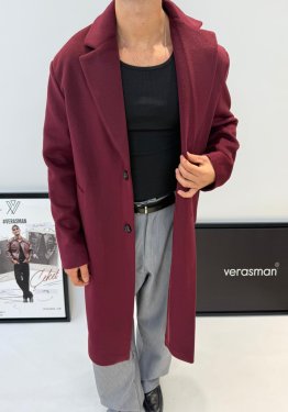 BORDO RELAXFİT KALIP KAŞE KABAN