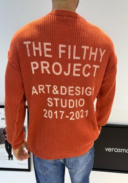 ART DEİSNG OVERSİZE KAZAK TURUNCU