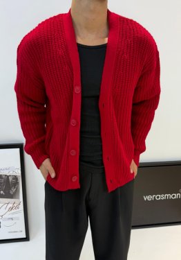 GG OVERSİZE TRİKO KIRMIZI HIRKA