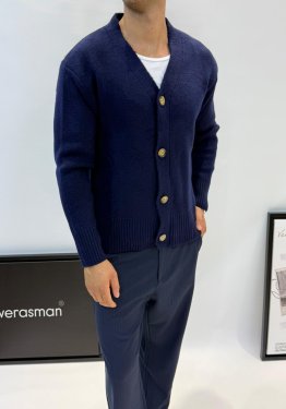 MRKCH OVERSİZE YÜN HIRKA LACİVERT