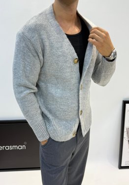 MRKCH OVERSİZE YÜN HIRKA GRAY