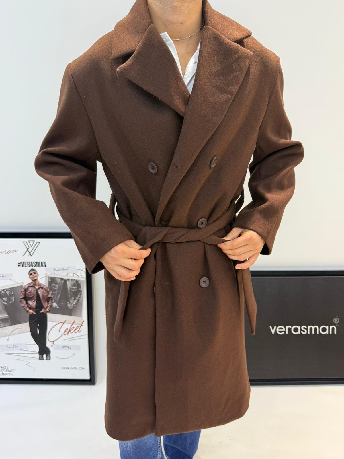 GİESTO OVERSİZE KABAN KAHVERENGİ