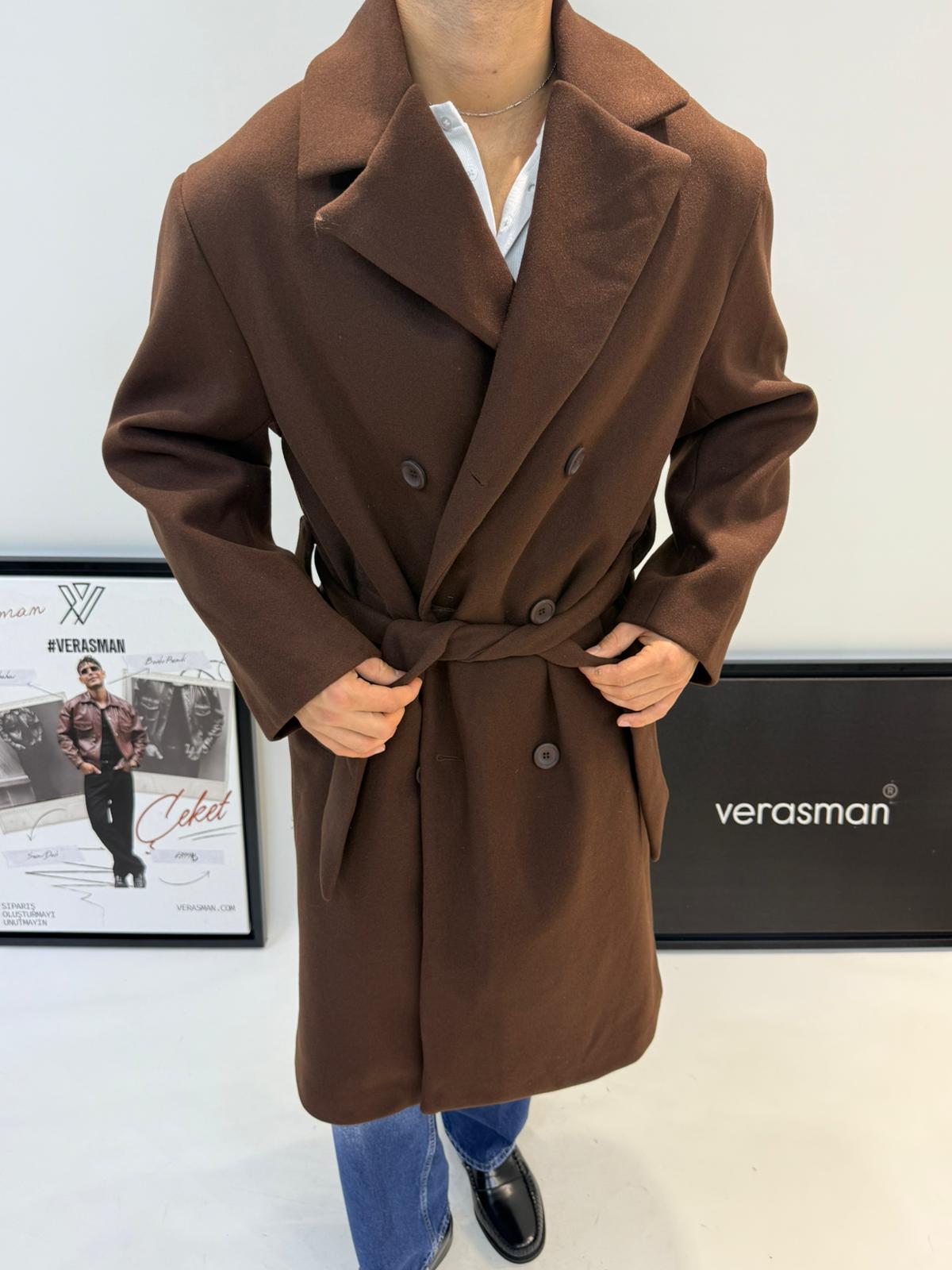 GİESTO OVERSİZE KABAN KAHVERENGİ