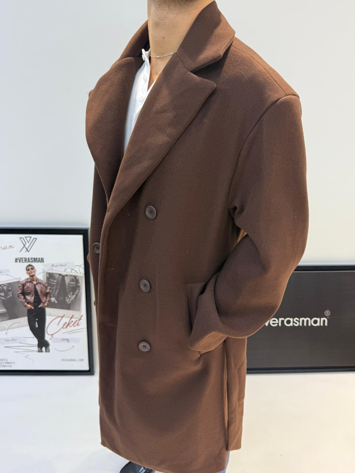 GİESTO OVERSİZE KABAN KAHVERENGİ