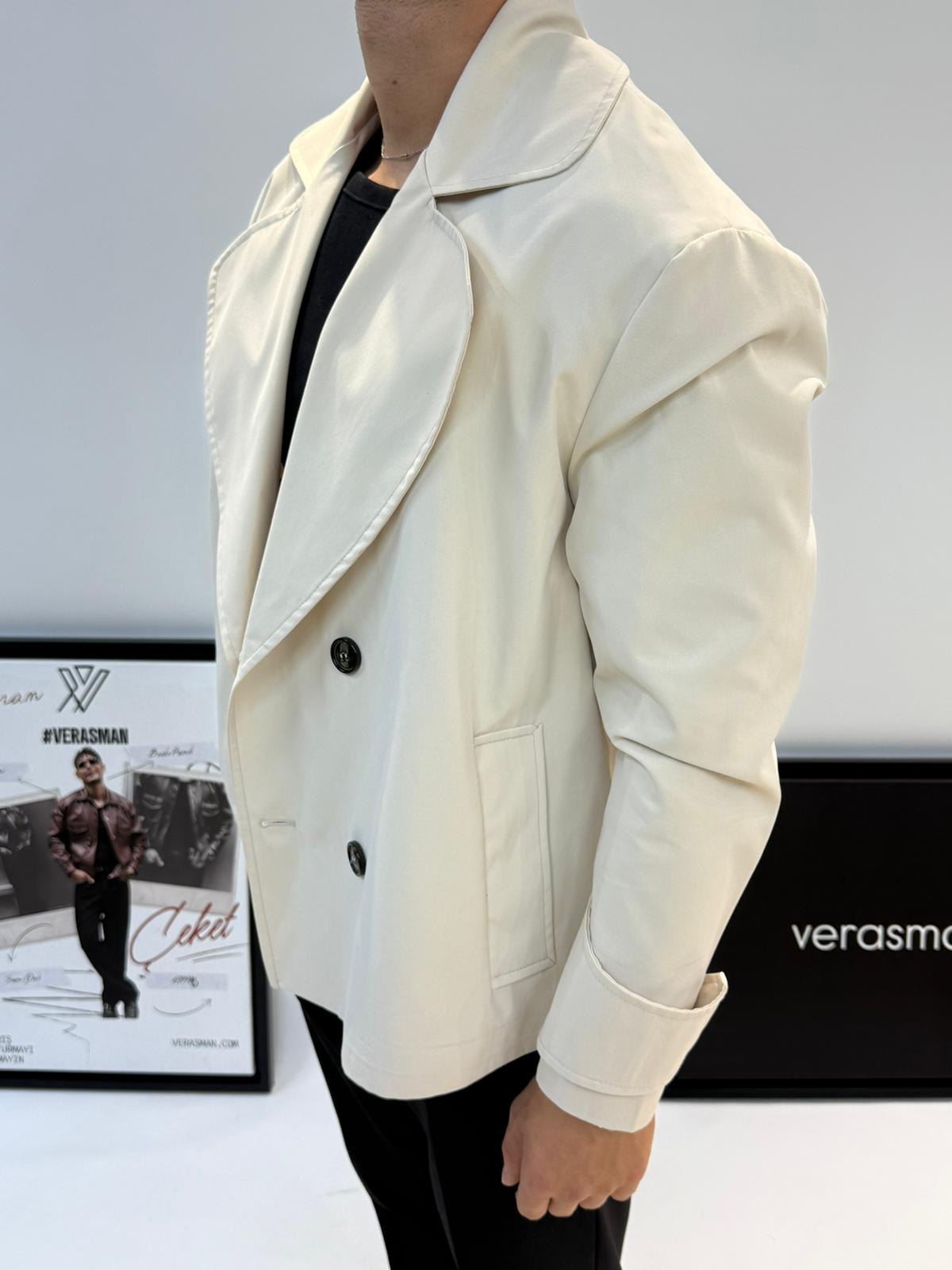 EKS1 CROP TRENÇKOT KREM