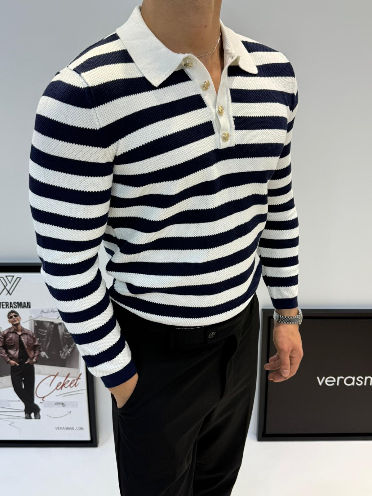 GİESTO OLD MONEY TRİKO POLO YAKA LACİVERT