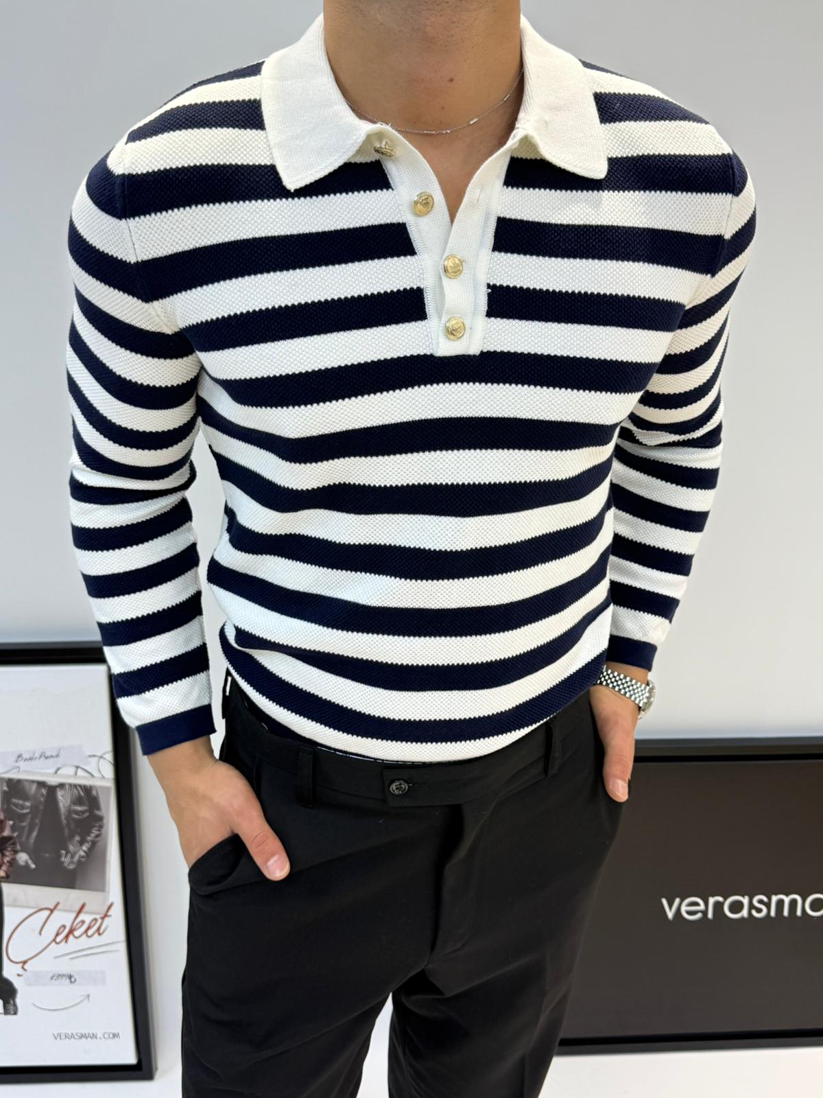 GİESTO OLD MONEY TRİKO POLO YAKA LACİVERT