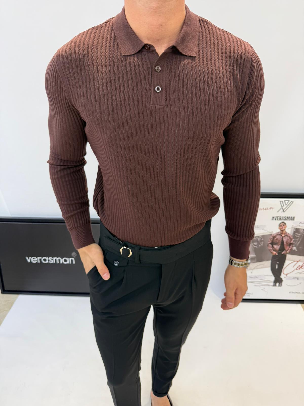 GİESTO ÖRME TRİKO KAHVERENGİ