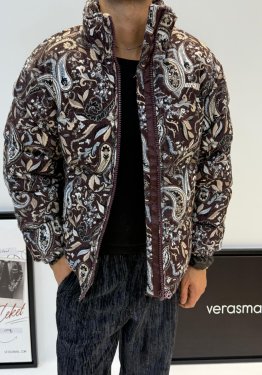 GİESTO FLOK DESENLİ MONT KAHVERENGİ