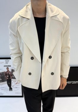 EKS1 CROP TRENÇKOT KREM