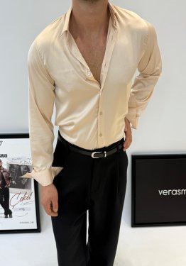 MRKCH SATEN GÖMLEK BEJ